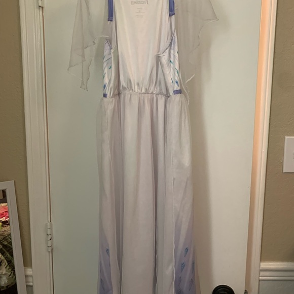 Disney Frozen Kids Elsa Nightgown- White and Blue - Picture 5 of 6